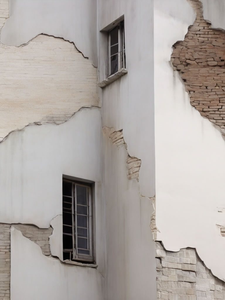 Fachada de edificio en ruina